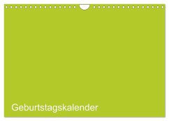 Bastel-Geburtstagskalender grün / Geburtstagskalender (Wandkalender 2024 DIN A4 quer), CALVENDO Monatskalender