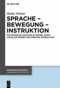 Sprache - Bewegung - Instruktion (eBook, ePUB) - Ortner, Heike
