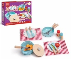 Hape E3208 - Koch & Servierset, Kochset für Kinderküche, Love play, learn