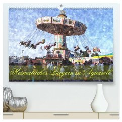 Heimatliches Bayern in Aquarell (hochwertiger Premium Wandkalender 2024 DIN A2 quer), Kunstdruck in Hochglanz