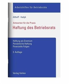 Haftung des Betriebsrats - Althoff, Lars;Hadyk, Marc