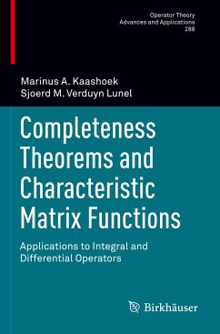 Completeness Theorems and Characteristic Matrix Functions - Kaashoek, Marinus A.;Verduyn Lunel, Sjoerd M.