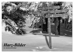 Harz-Bilder in monochrome (Wandkalender 2024 DIN A3 quer), CALVENDO Monatskalender