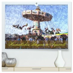 Heimatliches Bayern in Aquarell CH-Version (hochwertiger Premium Wandkalender 2024 DIN A2 quer), Kunstdruck in Hochglanz - Schneller, Helmut