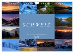Schweiz - Eine Reise durch die idyllische Bergwelt (Wandkalender 2024 DIN A4 quer), CALVENDO Monatskalender