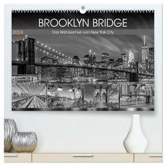 BROOKLYN BRIDGE Das Wahrzeichen von New York City (hochwertiger Premium Wandkalender 2024 DIN A2 quer), Kunstdruck in Hochglanz
