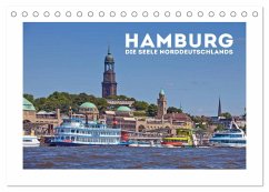 HAMBURG Die Seele Norddeutschlands (Tischkalender 2024 DIN A5 quer), CALVENDO Monatskalender
