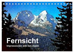 Fernsicht - Impressionen aus den Alpen (Tischkalender 2024 DIN A5 quer), CALVENDO Monatskalender