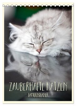 Zauberhafte Katzen - Familienplaner (Tischkalender 2024 DIN A5 hoch), CALVENDO Monatskalender