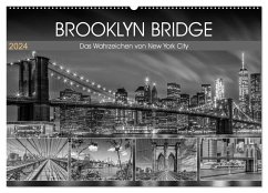 BROOKLYN BRIDGE Das Wahrzeichen von New York City (Wandkalender 2024 DIN A2 quer), CALVENDO Monatskalender
