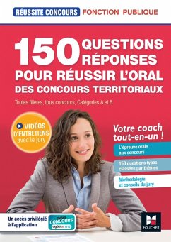 Cover Réussite Concours - 150 questions/réponses pour l'oral - concours territoriaux- Préparation complète (eBook, ePUB)