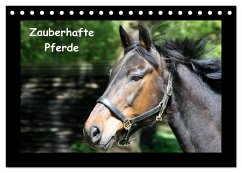 Zauberhafte Pferde (Tischkalender 2024 DIN A5 quer), CALVENDO Monatskalender - Daus, Christine
