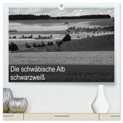 Schwäbische Alb schwarzweiß (hochwertiger Premium Wandkalender 2024 DIN A2 quer), Kunstdruck in Hochglanz - Haas, Willi