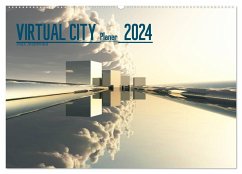 VIRTUAL CITY PLANER 2024 (Wandkalender 2024 DIN A2 quer), CALVENDO Monatskalender - Steinwald, Max
