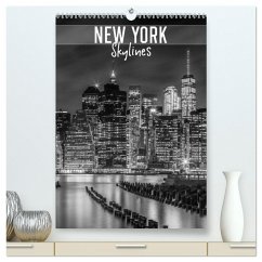 NEW YORK Skylines (hochwertiger Premium Wandkalender 2024 DIN A2 hoch), Kunstdruck in Hochglanz