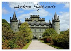 Western Highlands - Schottland (Wandkalender 2024 DIN A4 quer), CALVENDO Monatskalender - schwarz, Sylvia