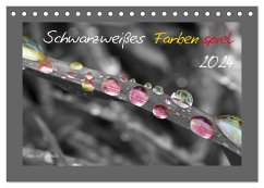 Schwarzweißes Farbenspiel 2024 / AT Version (Tischkalender 2024 DIN A5 quer), CALVENDO Monatskalender