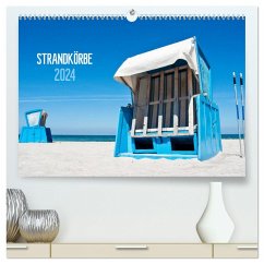Strandkörbe 2024 (hochwertiger Premium Wandkalender 2024 DIN A2 quer), Kunstdruck in Hochglanz
