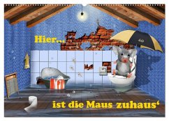 Hier ist die Maus zuhaus' (Wandkalender 2024 DIN A2 quer), CALVENDO Monatskalender - Jüngling alias Mausopardia, Monika