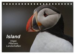 Island: Vögel, Pflanzen, Landschaften (Tischkalender 2024 DIN A5 quer), CALVENDO Monatskalender