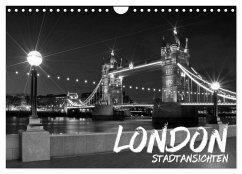 LONDON Stadtansichten (Wandkalender 2024 DIN A4 quer), CALVENDO Monatskalender - Viola, Melanie