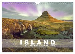 ISLAND 63° - 66° N / 13° - 25° W (Wandkalender 2024 DIN A4 quer), CALVENDO Monatskalender