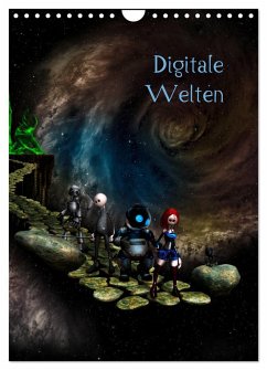 Digitale Welten (Wandkalender 2024 DIN A4 hoch), CALVENDO Monatskalender - Buch, Norbert