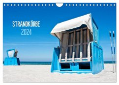 Strandkörbe 2024 (Wandkalender 2024 DIN A4 quer), CALVENDO Monatskalender
