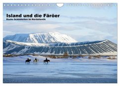 Island und die Färöer (Wandkalender 2024 DIN A4 quer), CALVENDO Monatskalender
