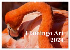 Flamingo Art 2024 (Wandkalender 2024 DIN A2 quer), CALVENDO Monatskalender