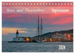 Ibiza und Formentera Impressionen (Tischkalender 2024 DIN A5 quer), CALVENDO Monatskalender