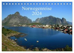 Norwegenreise 2024 (Tischkalender 2024 DIN A5 quer), CALVENDO Monatskalender