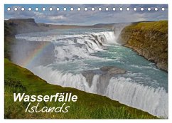 Wasserfälle Islands (Tischkalender 2024 DIN A5 quer), CALVENDO Monatskalender