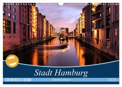 Stadt Hamburg (Wandkalender 2024 DIN A3 quer), CALVENDO Monatskalender