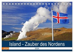 Island - Zauber des Nordens (Tischkalender 2024 DIN A5 quer), CALVENDO Monatskalender - Pantke, Reinhard