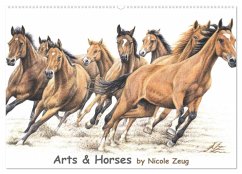 Arts & Horses (Wandkalender 2024 DIN A2 quer), CALVENDO Monatskalender - Zeug, Nicole