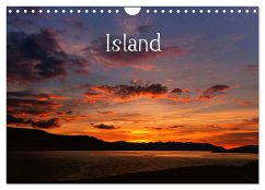 Island (Wandkalender 2024 DIN A4 quer), CALVENDO Monatskalender