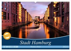 Stadt Hamburg (Wandkalender 2024 DIN A2 quer), CALVENDO Monatskalender