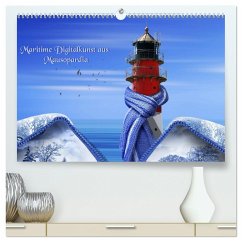 Maritime Digitalkunst aus Mausopardia (hochwertiger Premium Wandkalender 2024 DIN A2 quer), Kunstdruck in Hochglanz