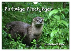 Putzige Fischjäger (Wandkalender 2024 DIN A4 quer), CALVENDO Monatskalender