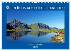 Skandinavische Impressionen - Oasen der Ruhe (Wandkalender 2024 DIN A3 quer), CALVENDO Monatskalender - Pantke, Reinhard