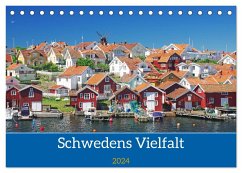 Schwedens Vielfalt (Tischkalender 2024 DIN A5 quer), CALVENDO Monatskalender