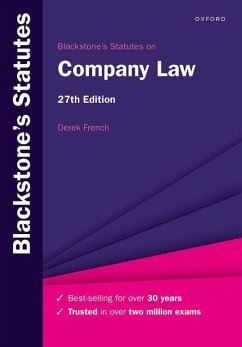 Blackstone's Statutes on Company Law - French, Derek (Freelance editor and writer in business and legal pub