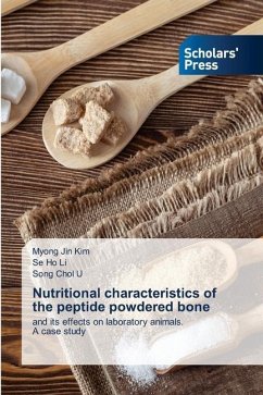 Nutritional characteristics of the peptide powdered bone - Kim, Myong Jin;Li, Se Ho;Chol U, Song