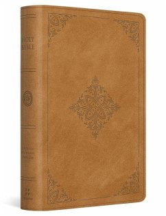 Cover ESV Large Print Bible (Trutone, Nubuck Caramel, Fleur-De-Lis Design)