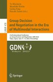 Group Decision and Negotiation in the Era of Multimodal Interactions (eBook, PDF)
