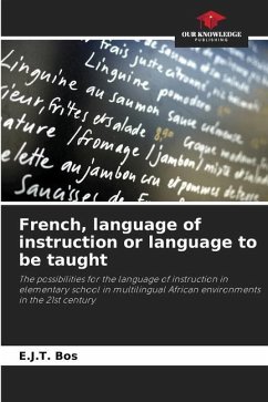 French, language of instruction or language to be taught - Bos, E.J.T.