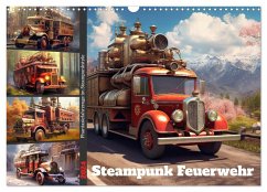 Steampunk Feuerwehr (Wandkalender 2024 DIN A3 quer), CALVENDO Monatskalender