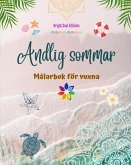 Andlig sommar Målarbok för vuxna Fantastiska sommarmönster sammanflätade i vackra mandalas