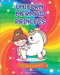Unicorn Mermaid Princess Coloring Book for Kids Ages 4-8 - Yunaizar88